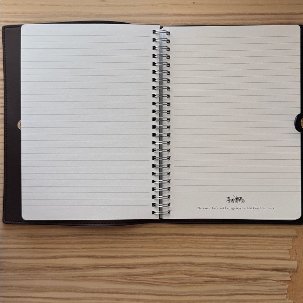 Coach Signature Canvas Notebook Cover Brown Black Monogram with Notebook - Picture 4 of 7